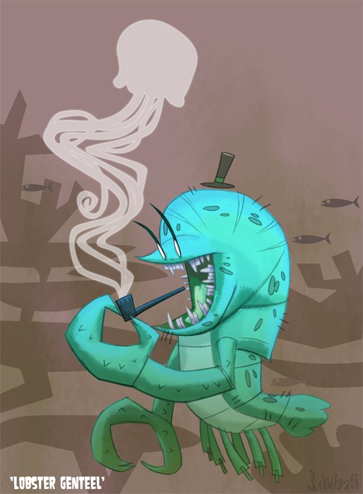 Download Fantasy Lobster Sea Creature Cartoon Art