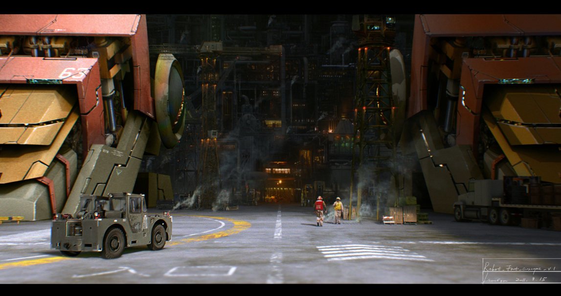 Download Sci Fi City Sci Fi City Mech Industrial Art