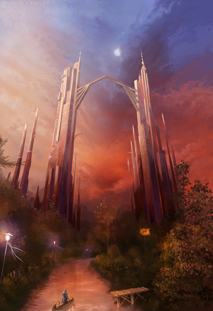 Download Fantasy City Architecture Landscape Fantasy Landscape Fantasy City Art