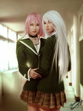 Download Moka Akashiya Anime Rosario + Vampire Art