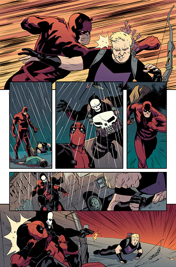 Comic hawkeye vs deadpool Image