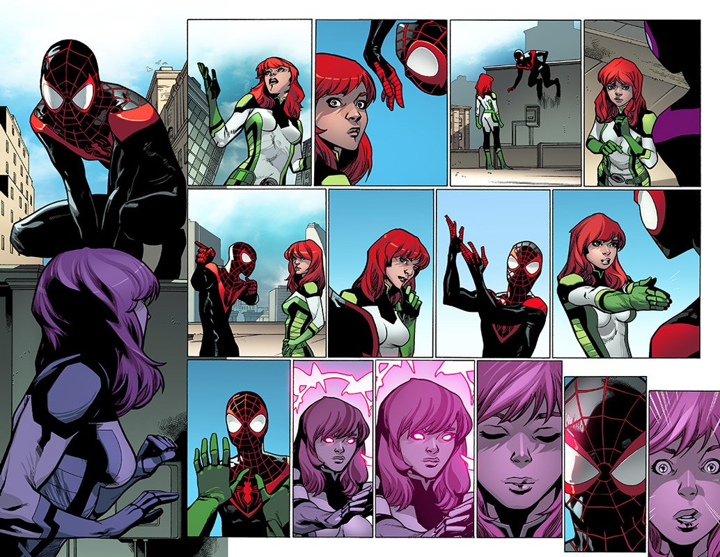 Download Red Hair Miles Morales Spider Man Jean Grey Comic All New X-Men Art