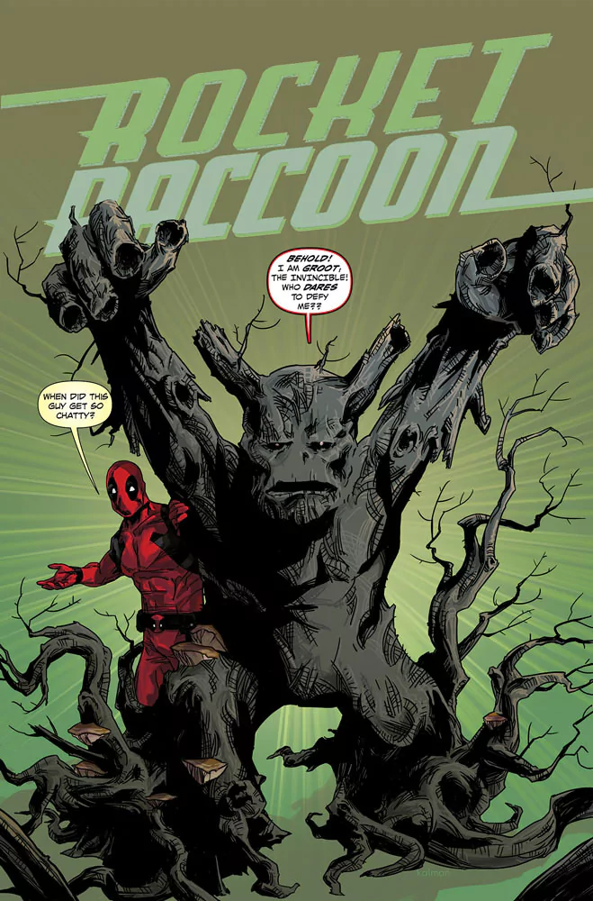 Comic Rocket Raccoon Image