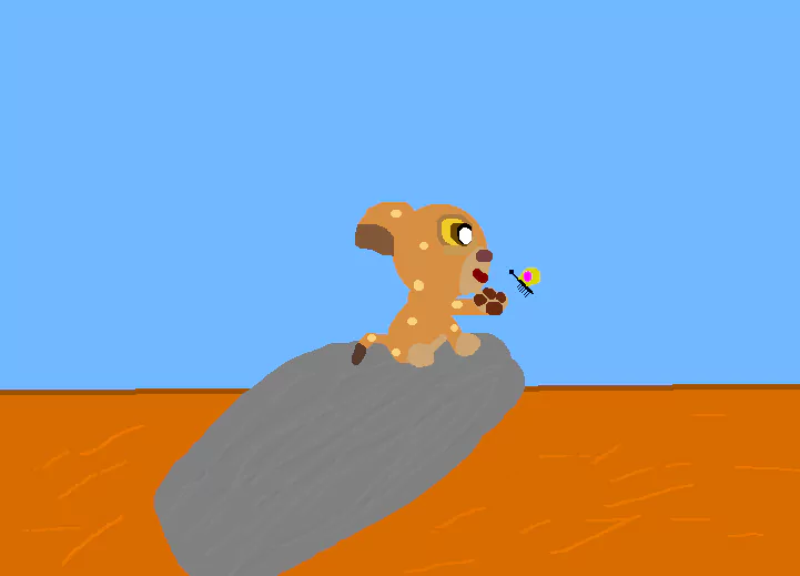  Baby Kiara with a butterfly