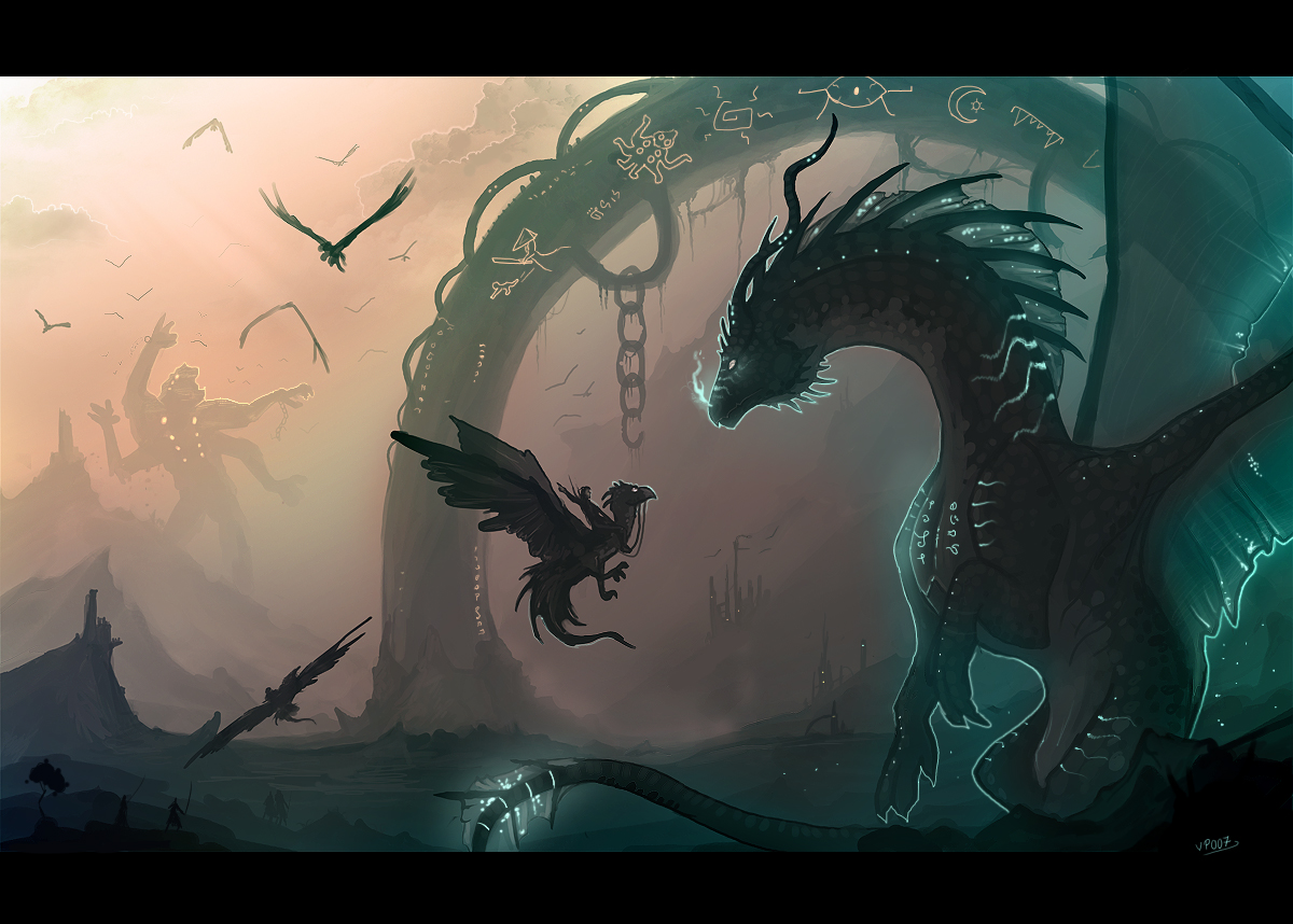 Fantasy Dragon Art by VampirePrincess007