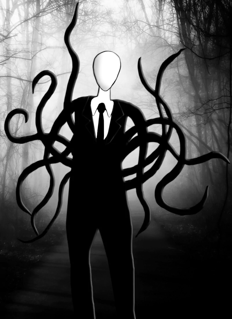 video game Slender: The Eight Pages Slender Man horror dark art Image