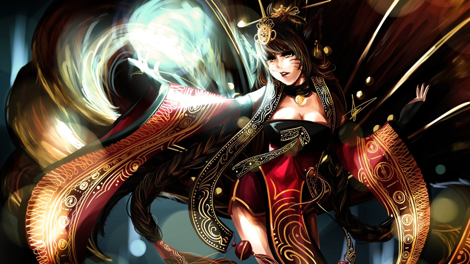 Download Video Game League Of Legends Ahri (League Of Legends) Art