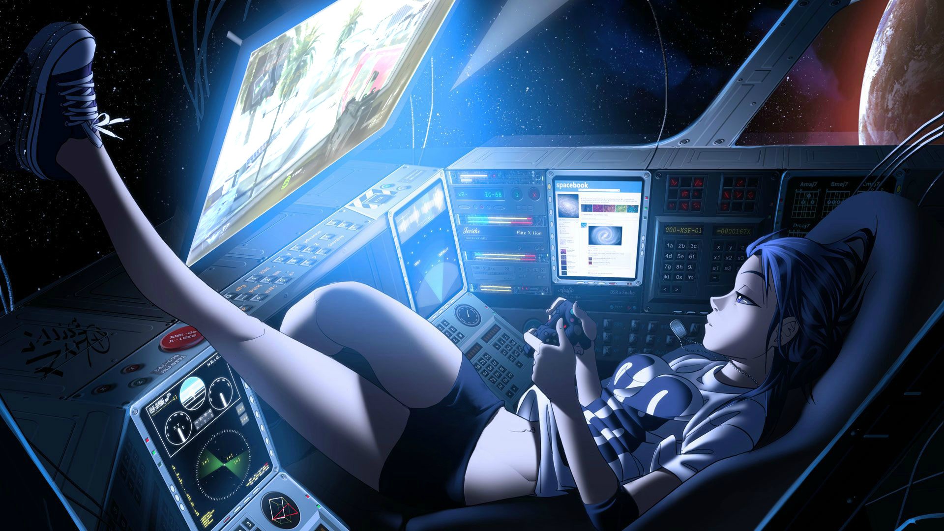 Space Anime Girl Art Id 73374 Art Abyss 1385