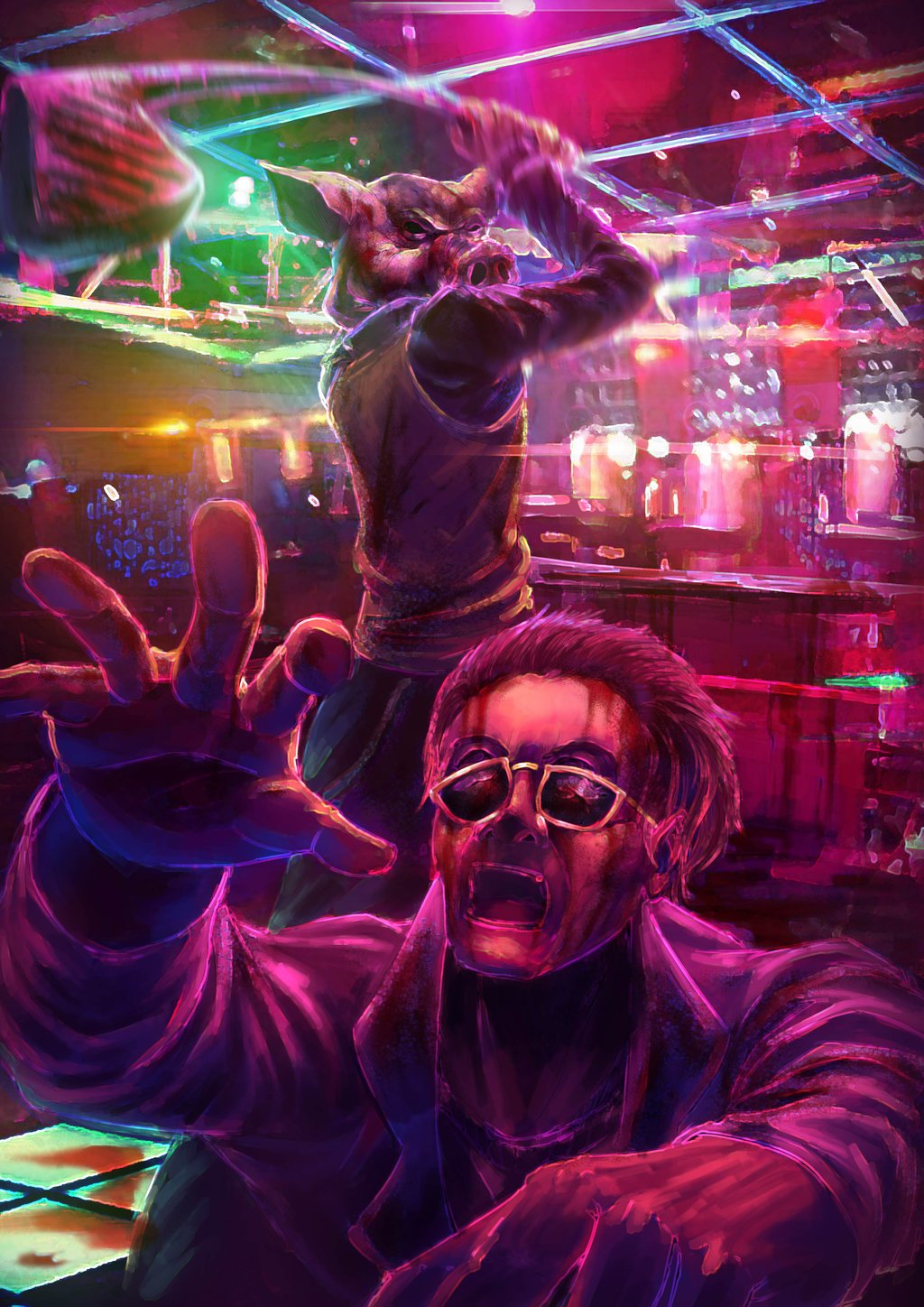 Download Video Game Hotline Miami Club Nightlife Neon Art