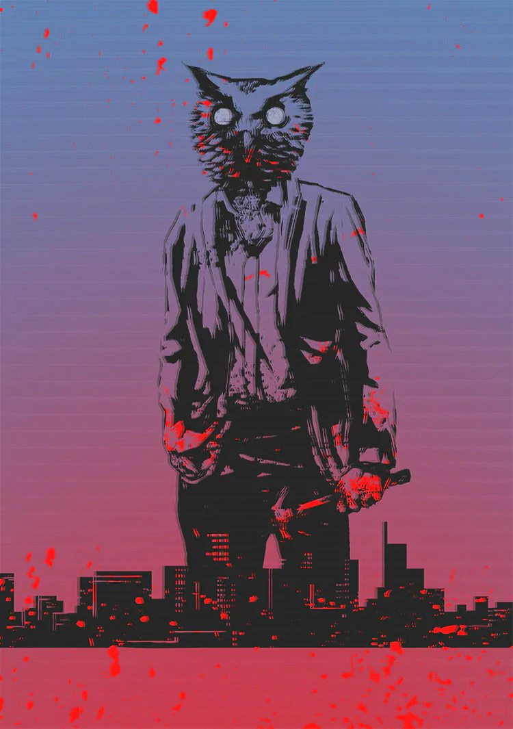 video game Hotline Miami owl urban art surrealism Image
