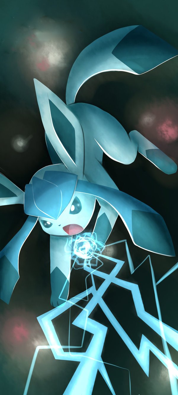 Glaceon in Action: The Ice Pokémon, image size:601x1329