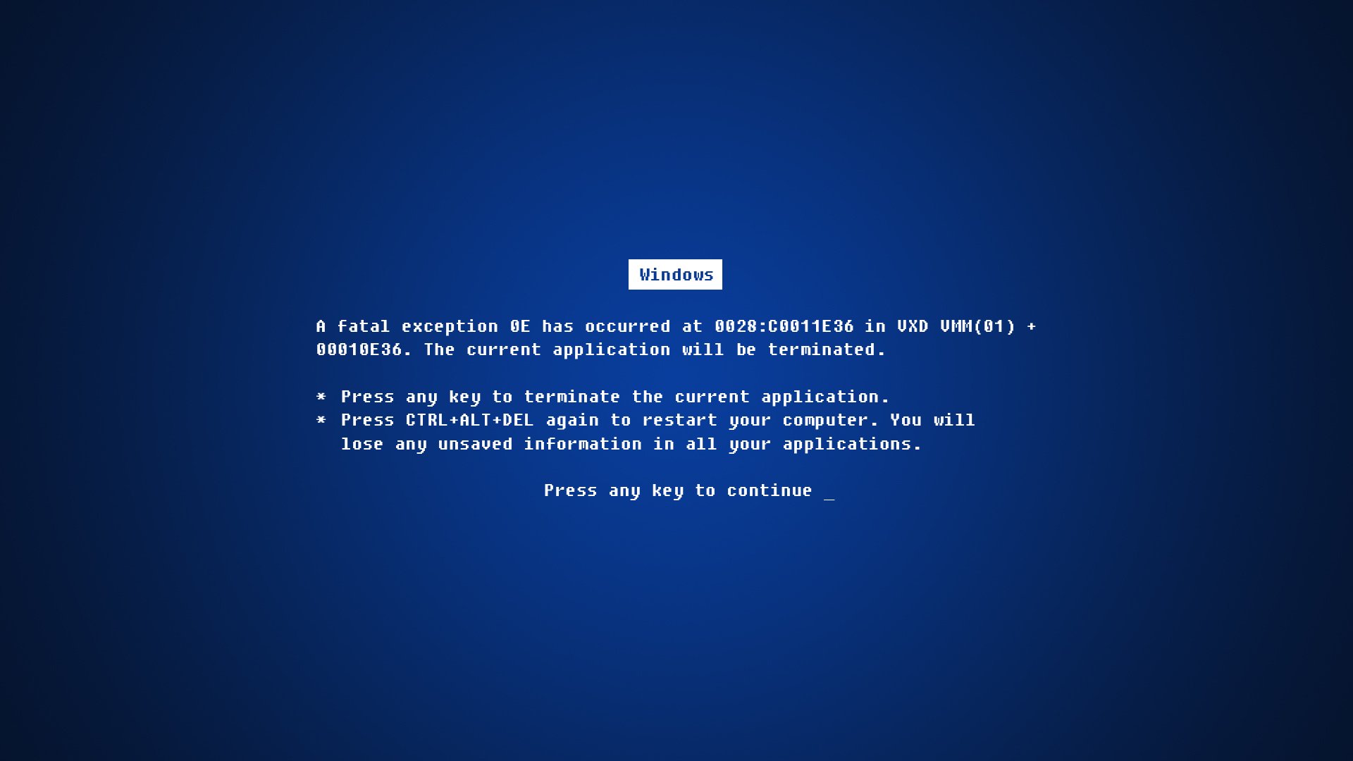 Download Funny Mocking Blue Screen Error Message Windows Art