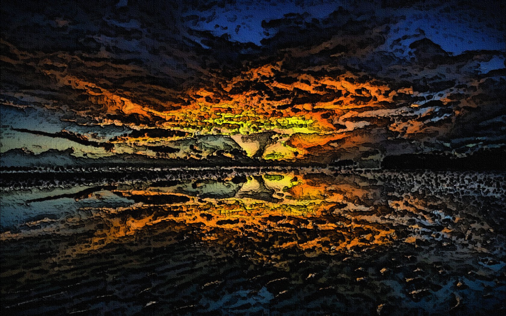 Fiery Sunset by ApolloSerenus