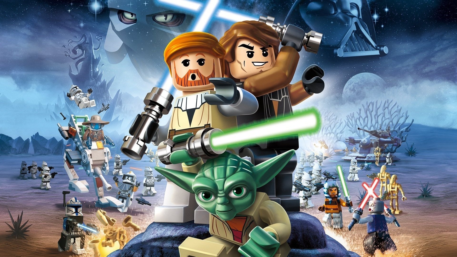 Download Battle Droid (Star Wars) Anakin Skywalker Obi-Wan Kenobi Cad Bane Ahsoka Tano Yoda Star Wars: The Clone Wars (2008) Lego Video Game LEGO Star Wars III: The Clone Wars Art
