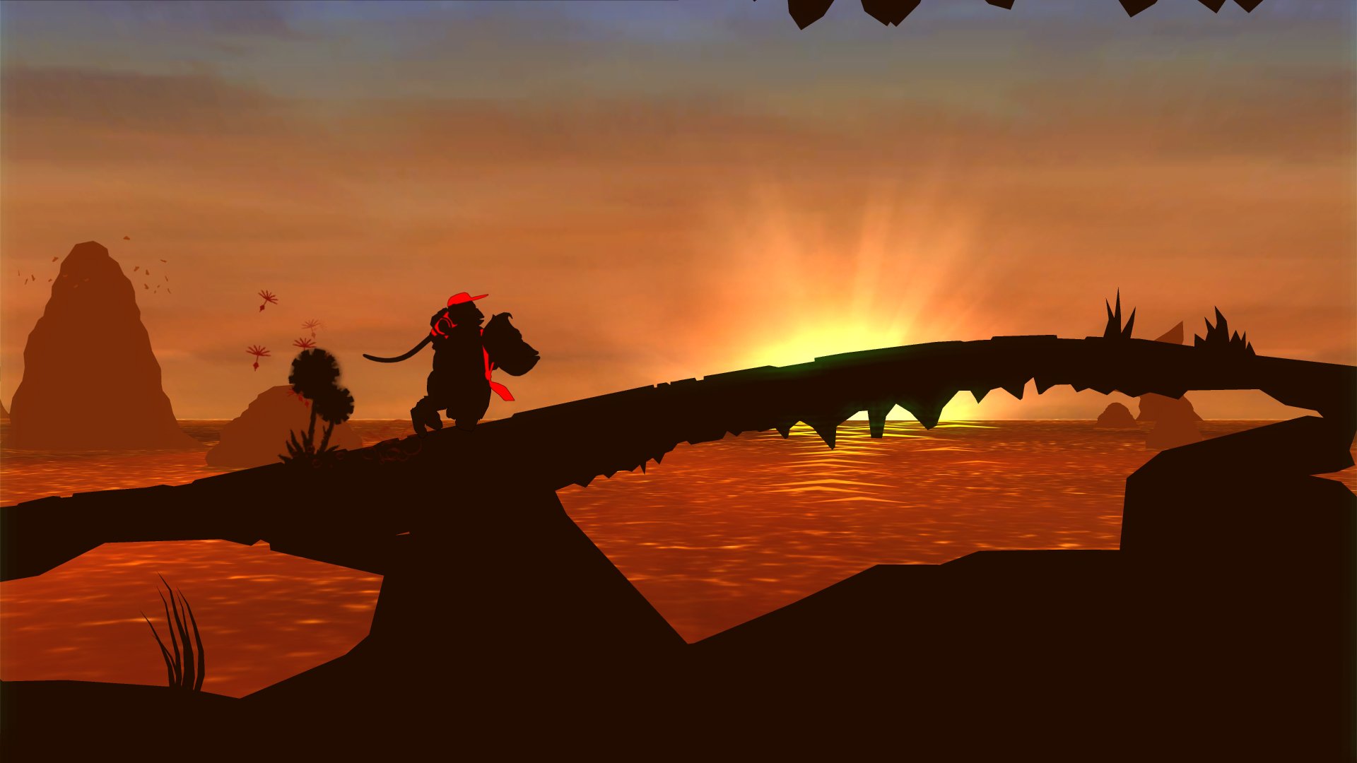 Download Video Game Donkey Kong Country Returns Bridge Silhouette Art