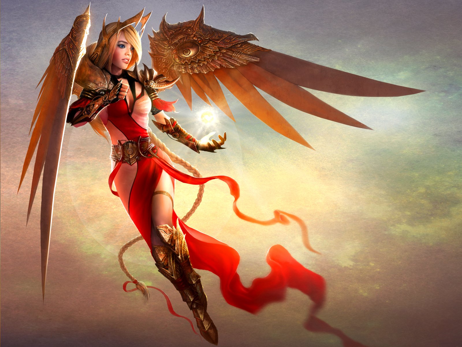 Fantasy Angel Warrior Art. 