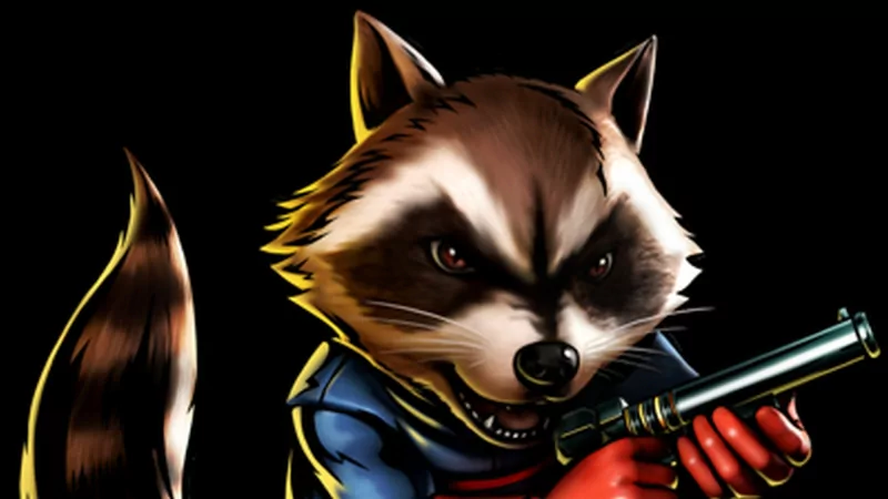 Comic Rocket Raccoon Image