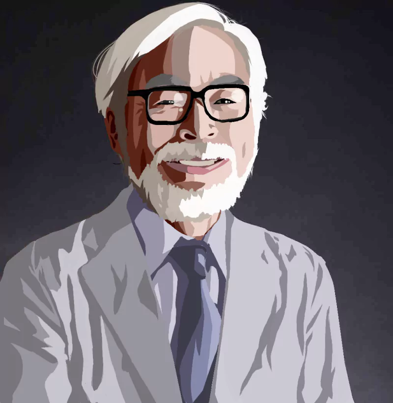 Celebrity Hayao Miyazaki portrait animation filmmaker Image