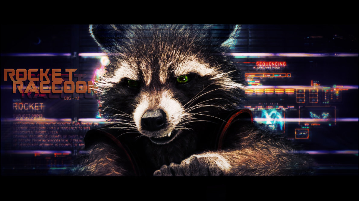 Rocket Raccoon - Guardians of the Galaxy wallpaper by BiigM
