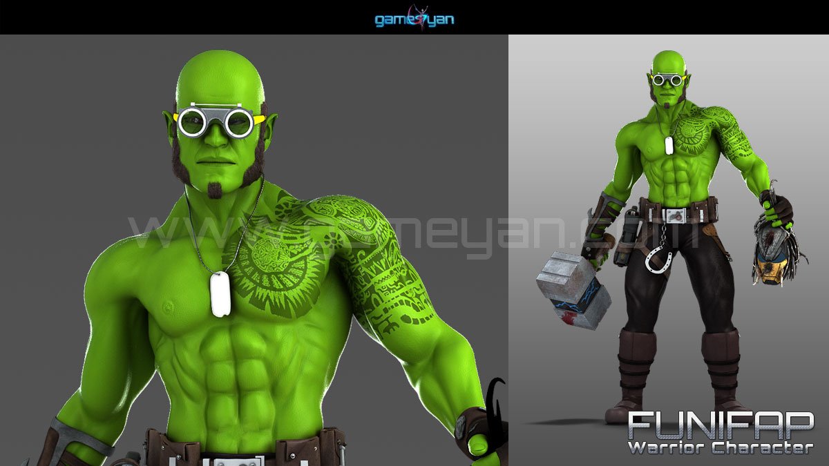 Download Cartoon Warrior Video Game Design Animation Art