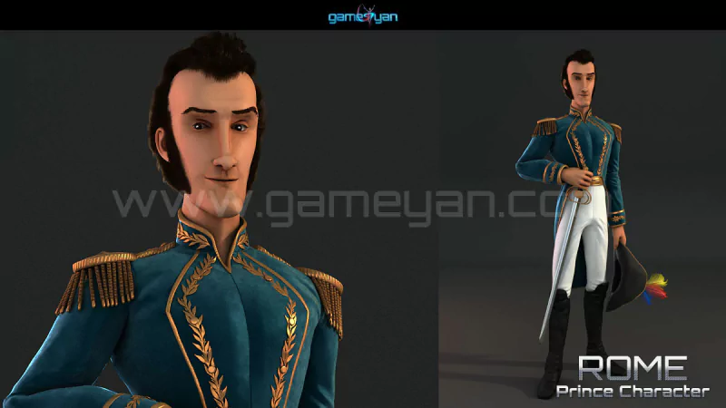  Prince Game Character Modeling and Animation by GameYan Studio