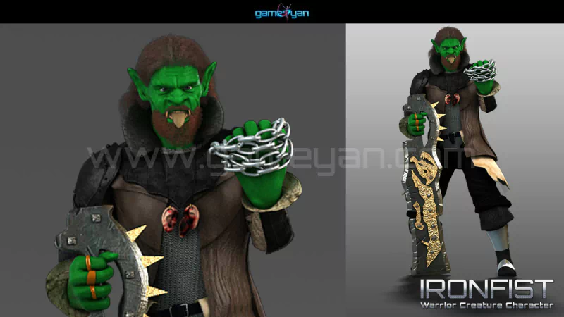  Ironfist Warrior creature Character by GameYan Studio