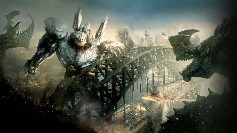 movie Pacific Rim giant monster destruction cityscape Image