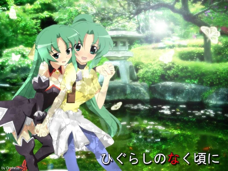 Sonozaki Mion Sonozaki Shion Anime Higurashi When They Cry Image