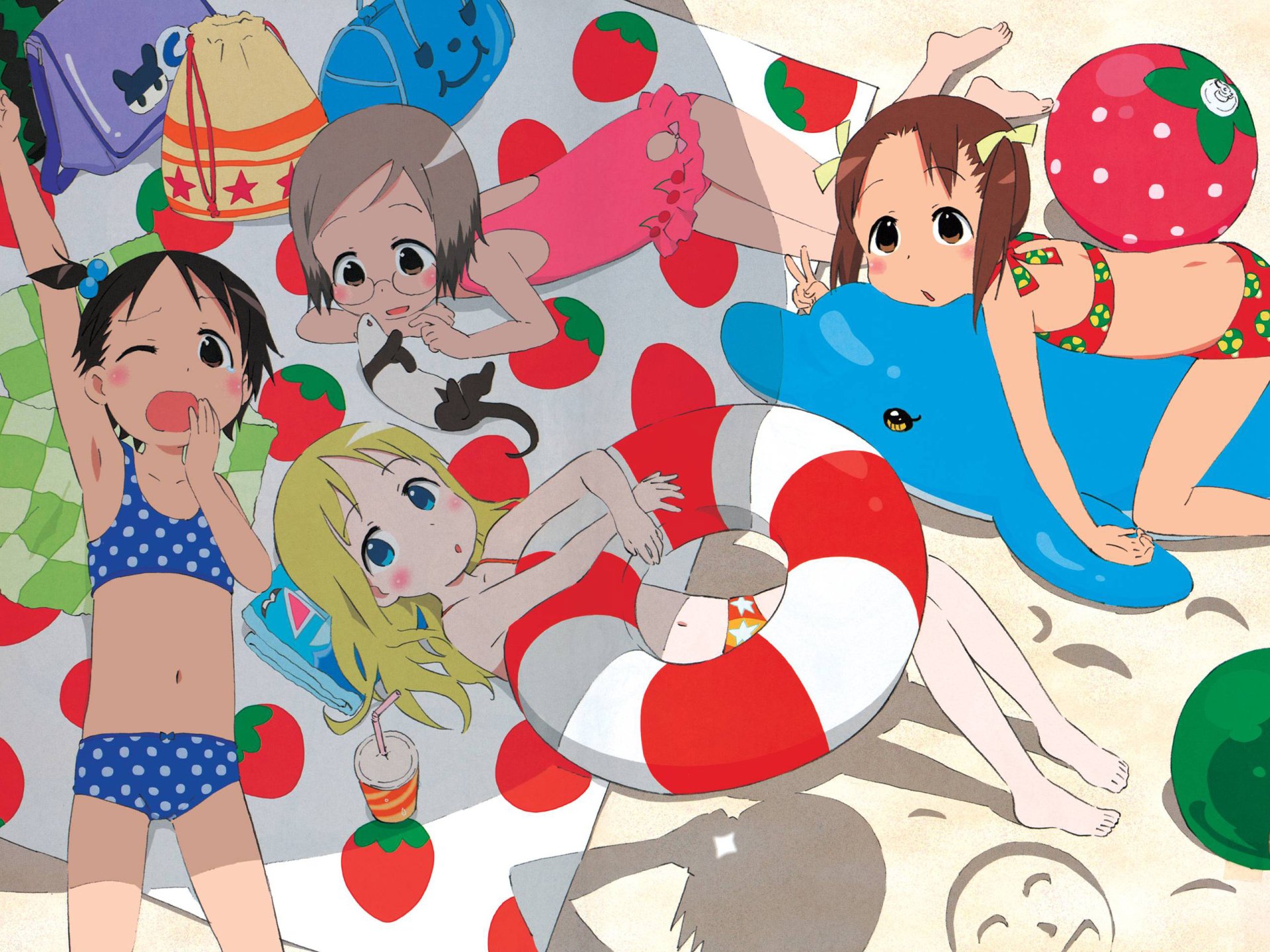 Download Anime Strawberry Marshmallow Art