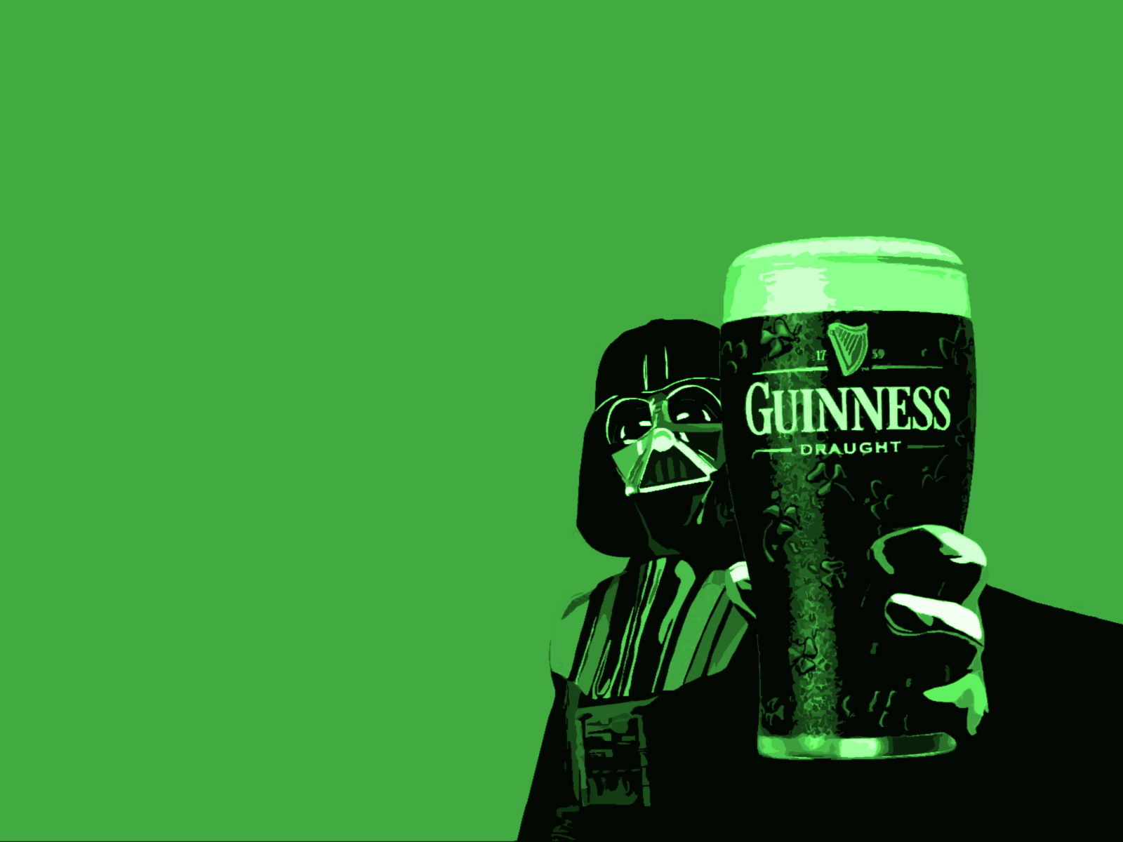 Darth Vader Holding a Guinness