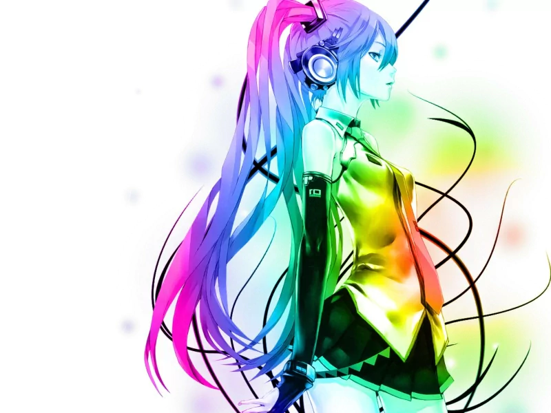  Hatsune Miku Vocaloid Rainbow