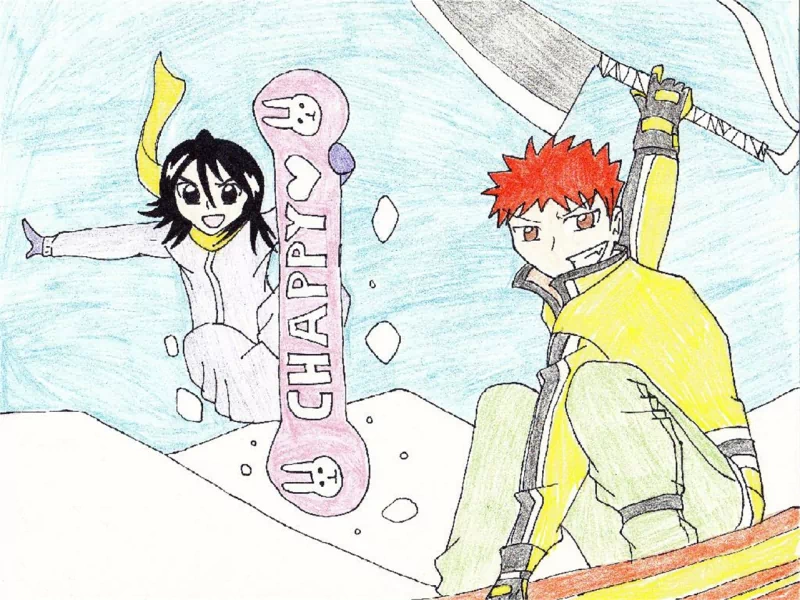 Rukia Kuchiki Ichigo Kurosaki Anime Bleach Image