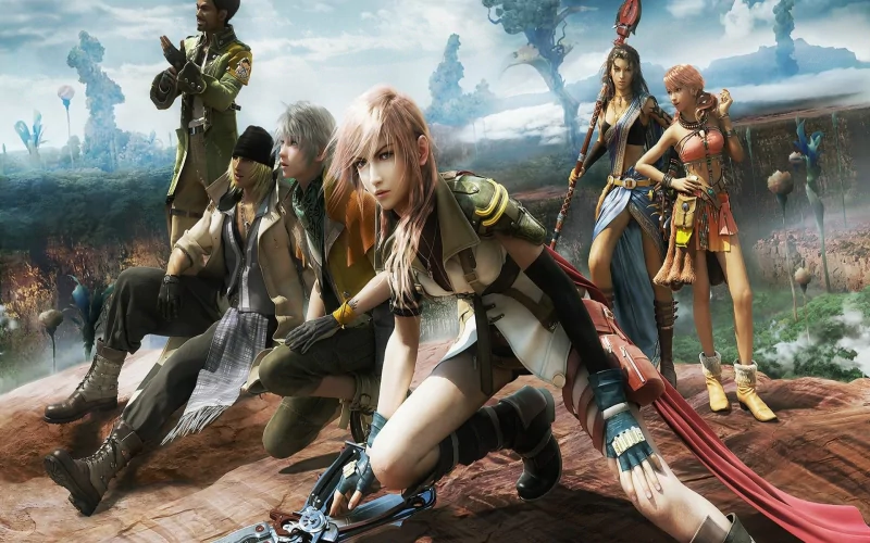 snow Oerba Dia Vanille lightning Hope Estheim Sazh Katzroy video game Final Fantasy XIII Image