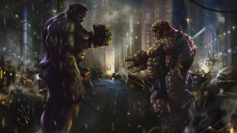 Comic Hulk vs. Thing Image