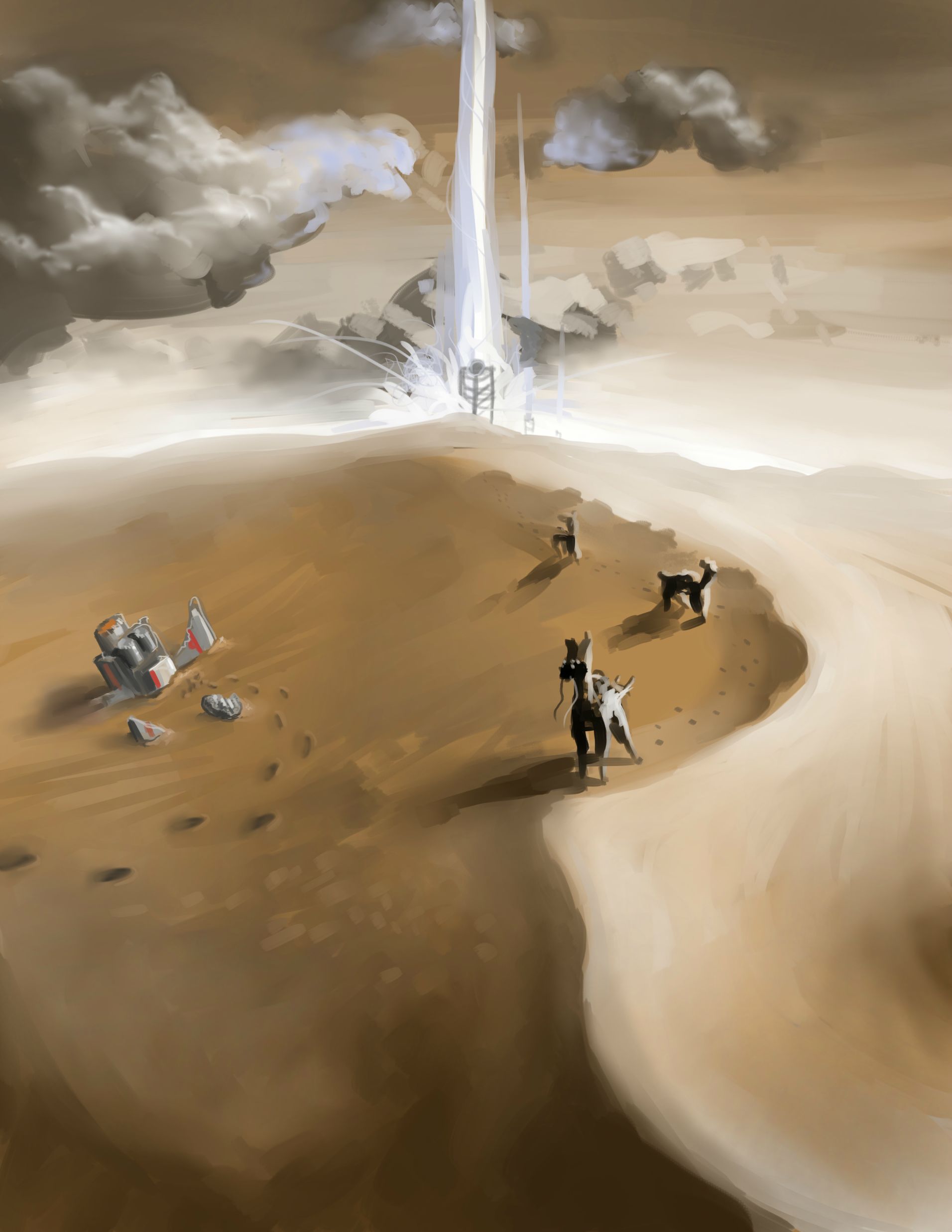 I painted a thing. Hoping that some of the worlds look like Dune.