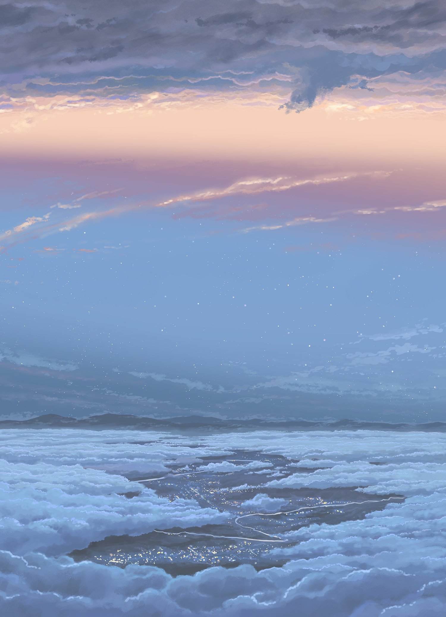 Japanese Abstract Landscape From Your Name 君の名は Art Id 663 Art Abyss