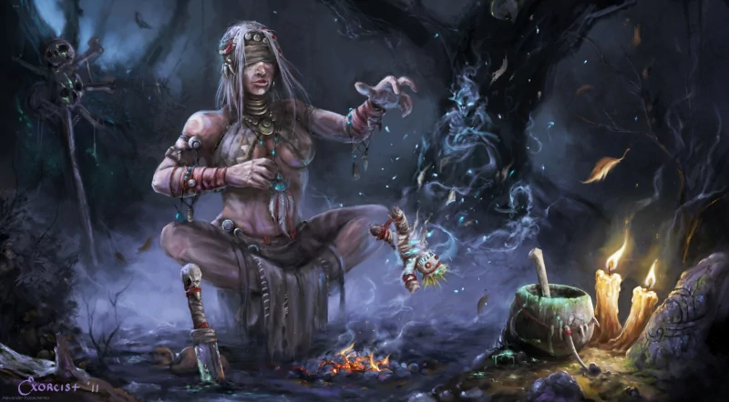 Vodoo doll fantasy shaman Image