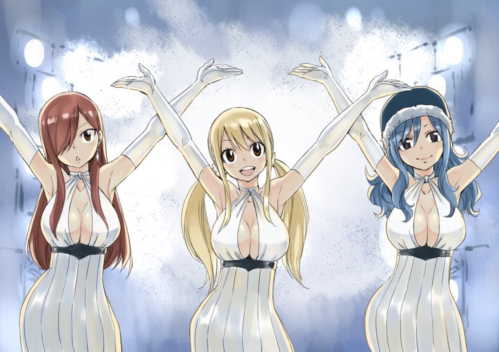 Erza, Juvia, and Lucy from Hiro's Twitter.