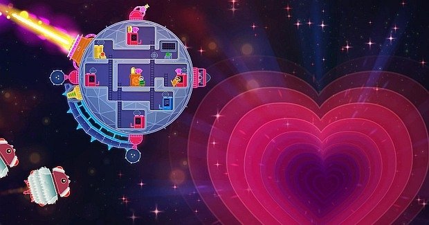 Download Video Game Lovers In A Dangerous Spacetime Space Colorful Heart Art