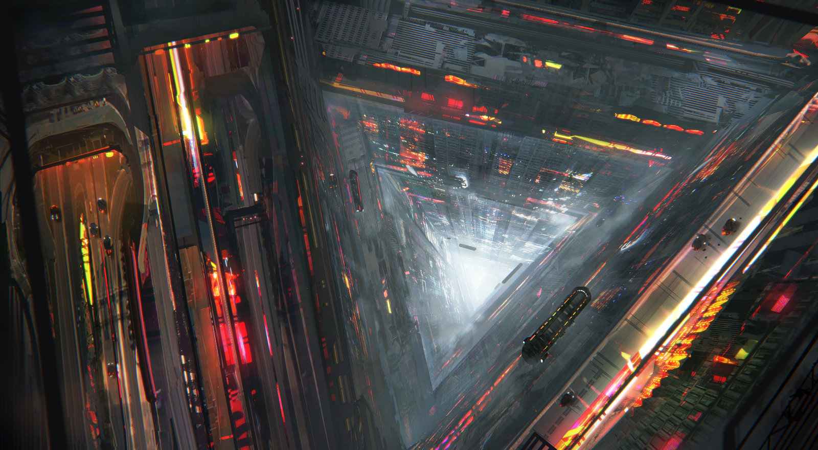 Sci Fi City Art by Leon Tukker