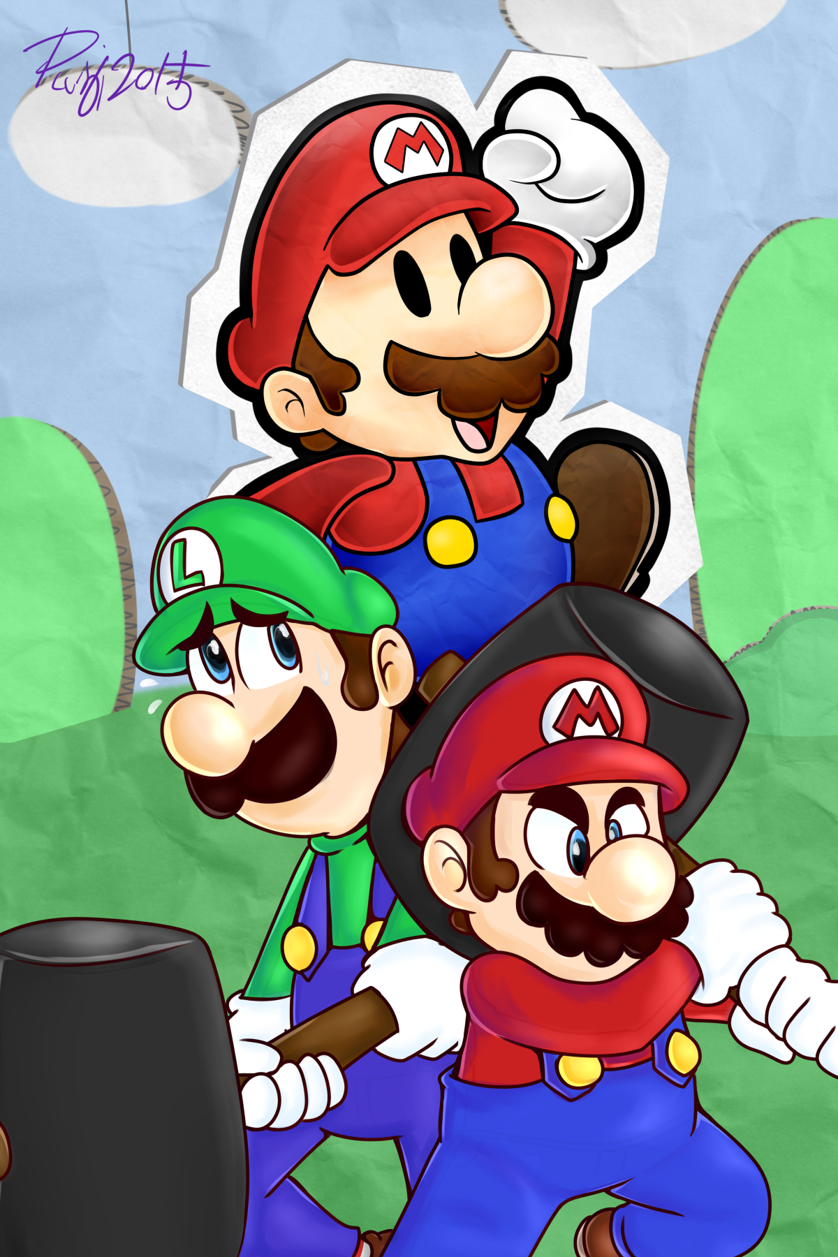 Download Video Game Mario & Luigi: Paper Jam Mario Luigi Super Mario Art
