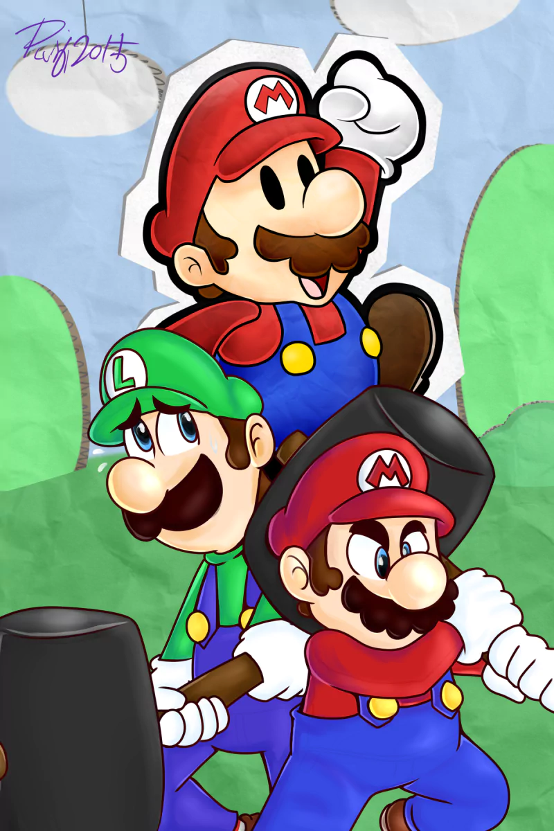 video game Mario & Luigi: Paper Jam Mario Luigi Super Mario Image