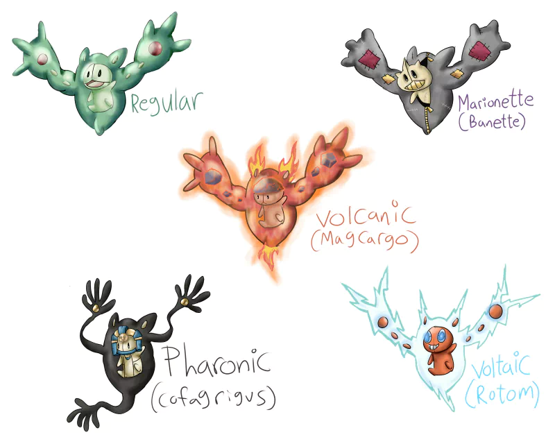  Pokemon variations for Reuniclus