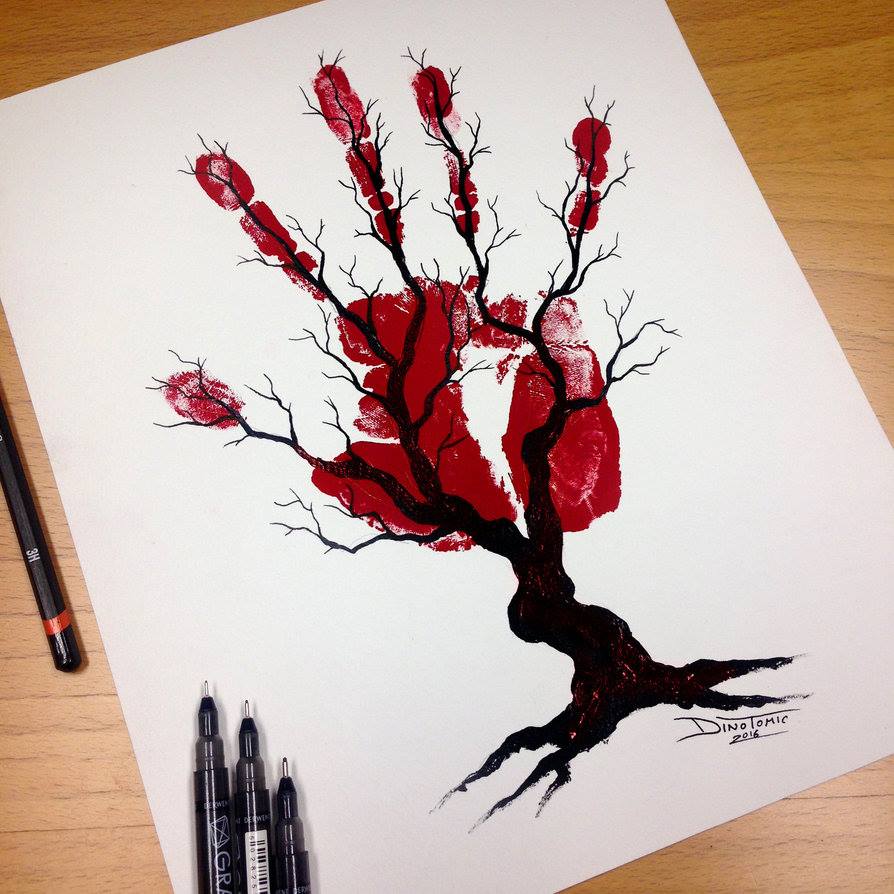 Tree of Nerves, Dino Tomic, pen drawing, 2016