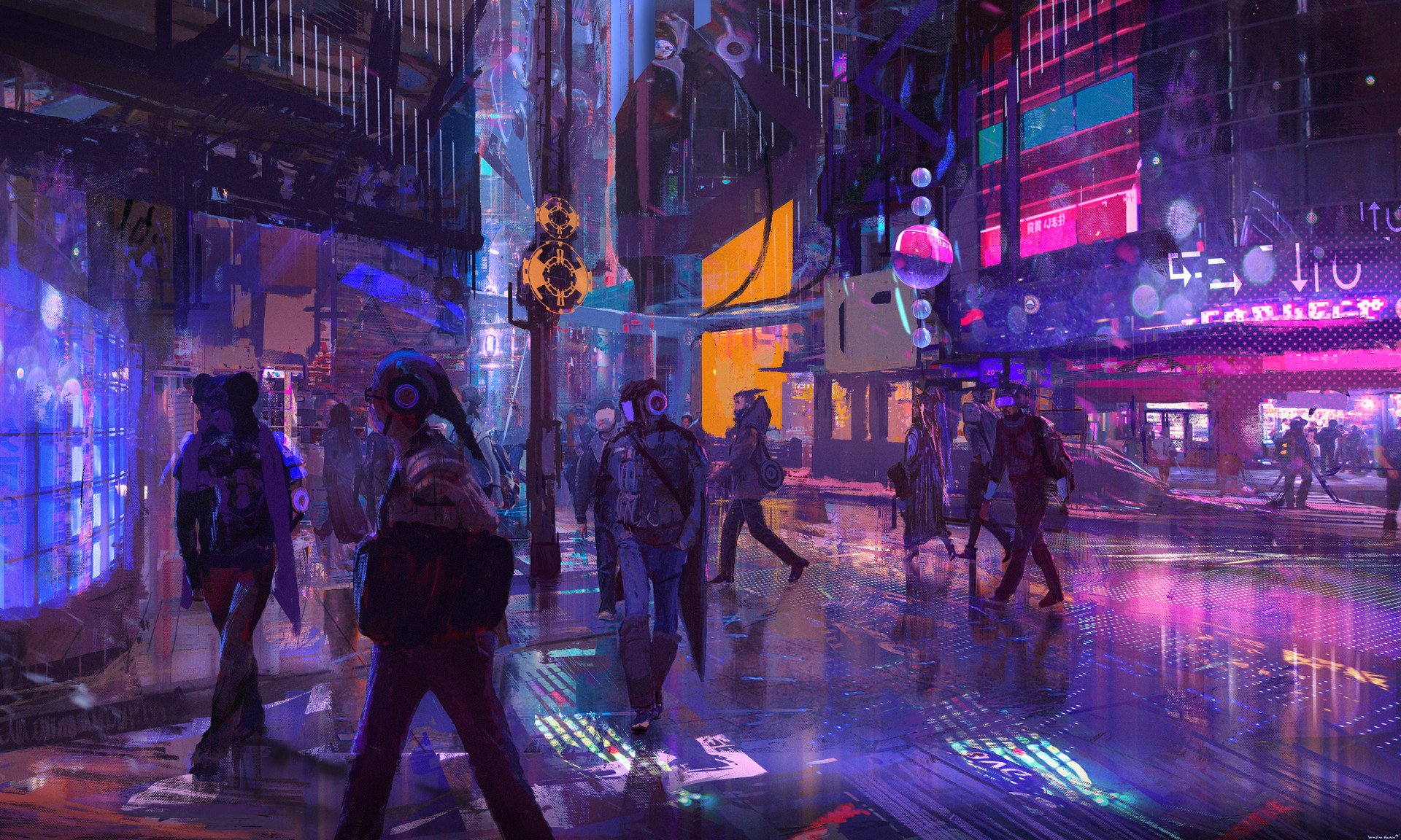 Download Movie Star Wars Cyberpunk Cityscape Neon Lights Art