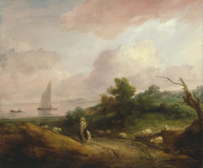  Thomas Gainsborough, Coastal Landscape with a Shepherd and His Flock