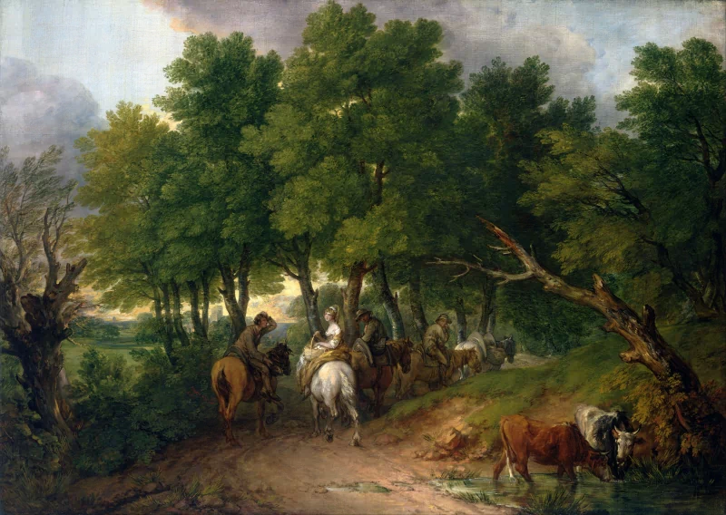  Thomas Gainsborough, Road from Market by Thomas Gainsborough