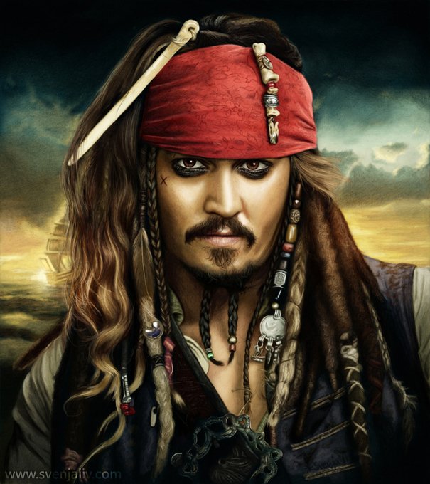 Download Jack Sparrow Movie Pirates Of The Caribbean Pirate Portrait Art