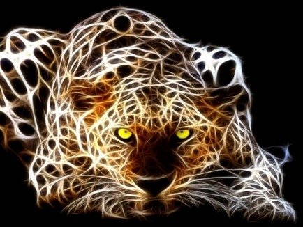 Majestic CGI Leopard with Striking Green Eyes