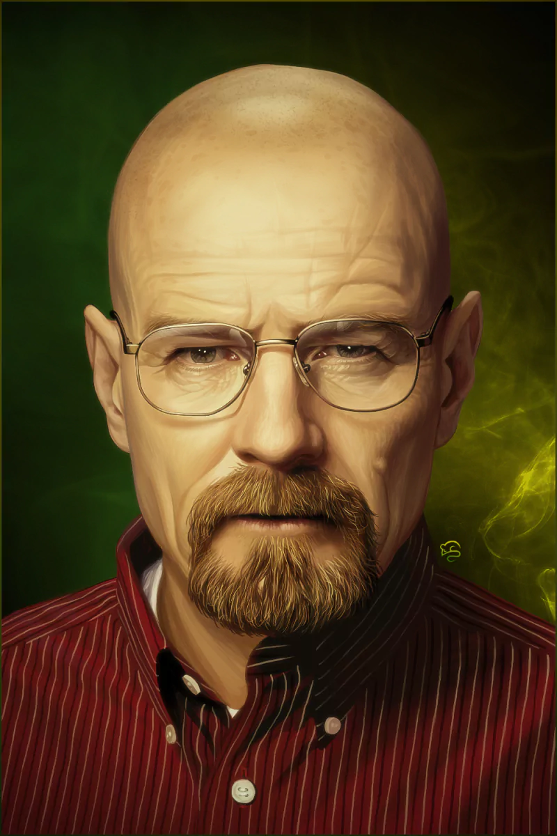 Walter White TV Show Breaking Bad portrait bald Image